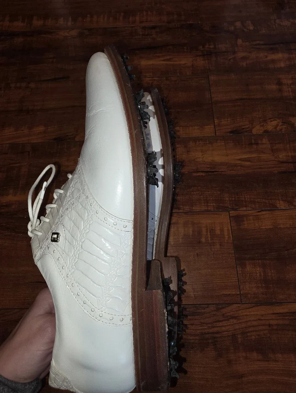 FootJoy 1857 White Leather Golf Shoes